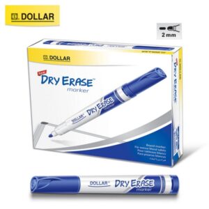 Dollar Round Tip Dry Erase Board Marker 2mm Blue