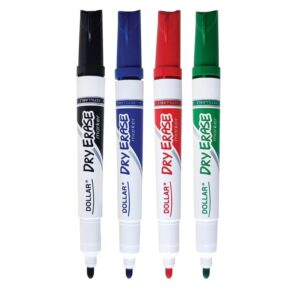 Dollar Round Tip Dry Erase Board Marker 2mm Blue