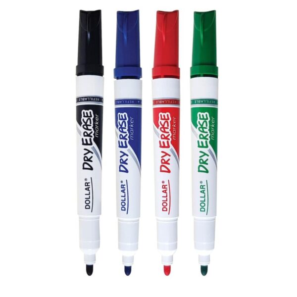 Dollar Round Tip Dry Erase Board Marker 2mm Blue